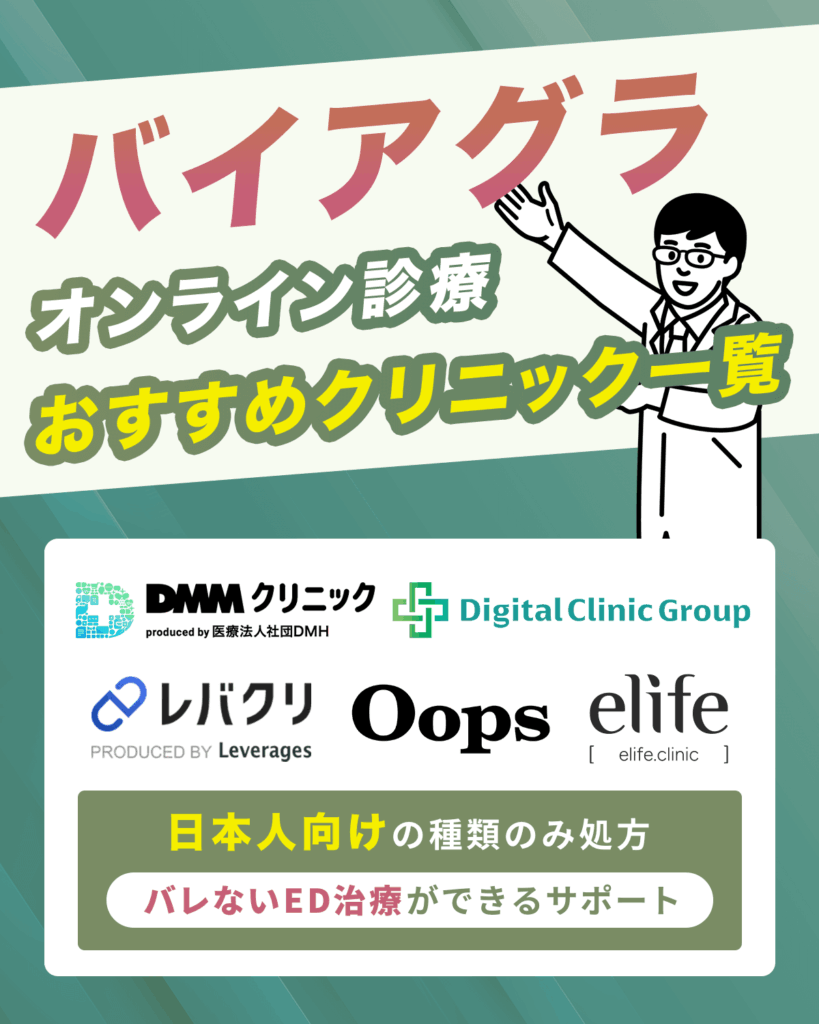 バイアグラ通販のおすすめオンライン診療一覧