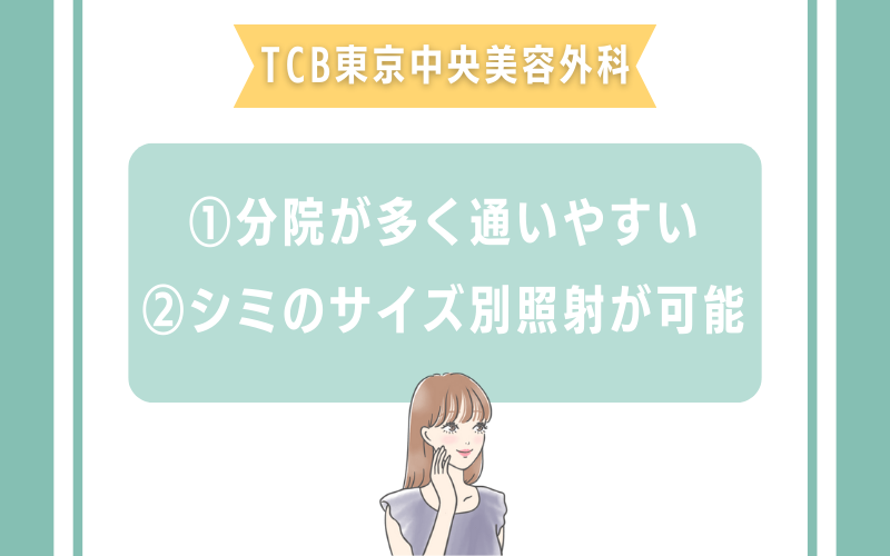 大阪のシミ取り　TCB東京中央美容外科の特徴